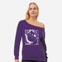 Lantern Cat-womens off shoulder sweatshirt-Vallina84