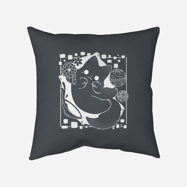 Lantern Cat-none removable cover w insert throw pillow-Vallina84