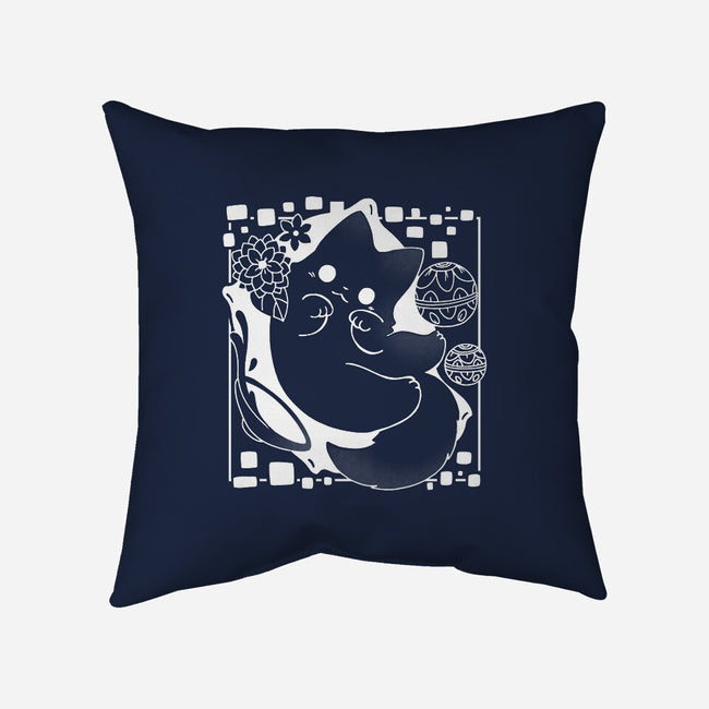 Lantern Cat-none removable cover w insert throw pillow-Vallina84