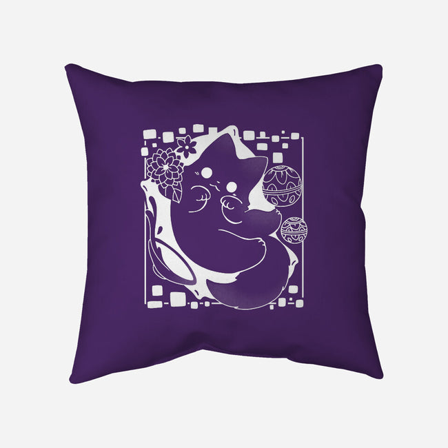 Lantern Cat-none removable cover w insert throw pillow-Vallina84