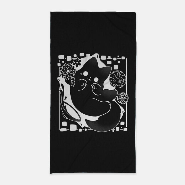 Lantern Cat-none beach towel-Vallina84