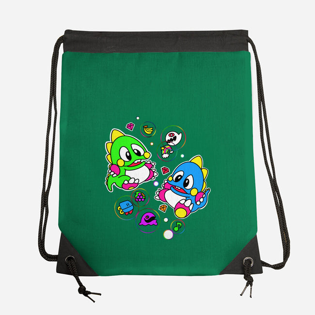 Bubble Games-none drawstring bag-Millersshoryotombo
