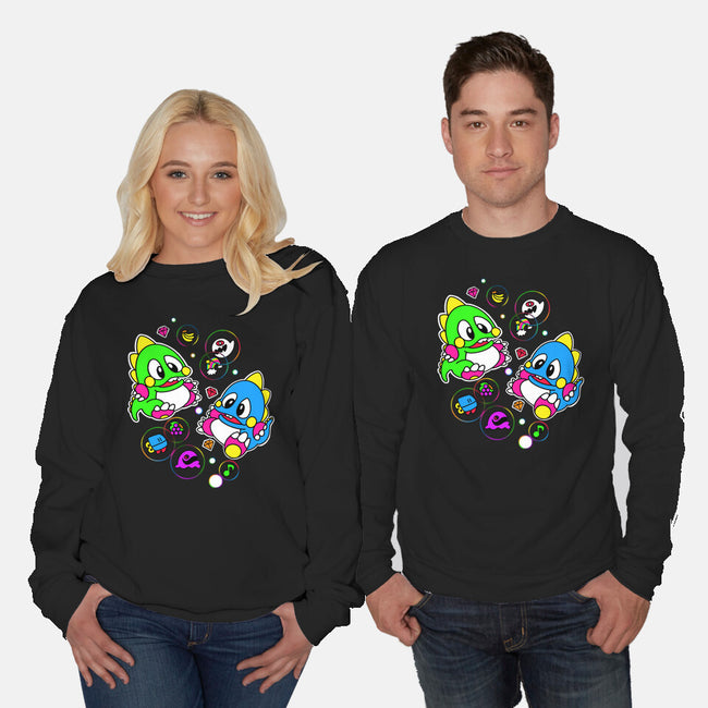 Bubble Games-unisex crew neck sweatshirt-Millersshoryotombo