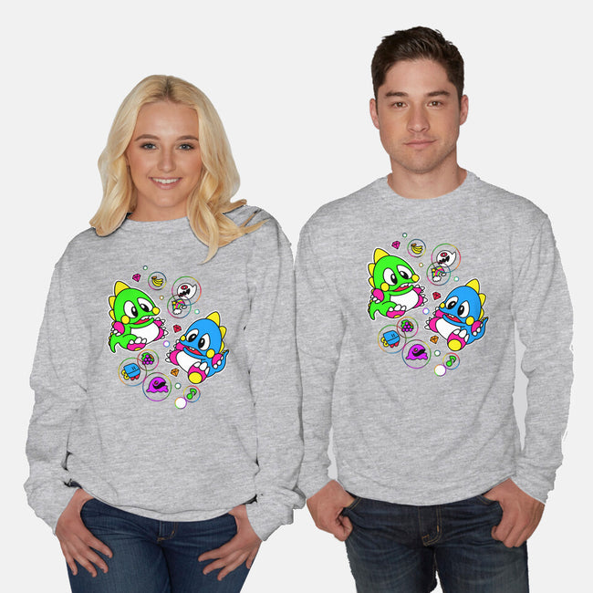 Bubble Games-unisex crew neck sweatshirt-Millersshoryotombo