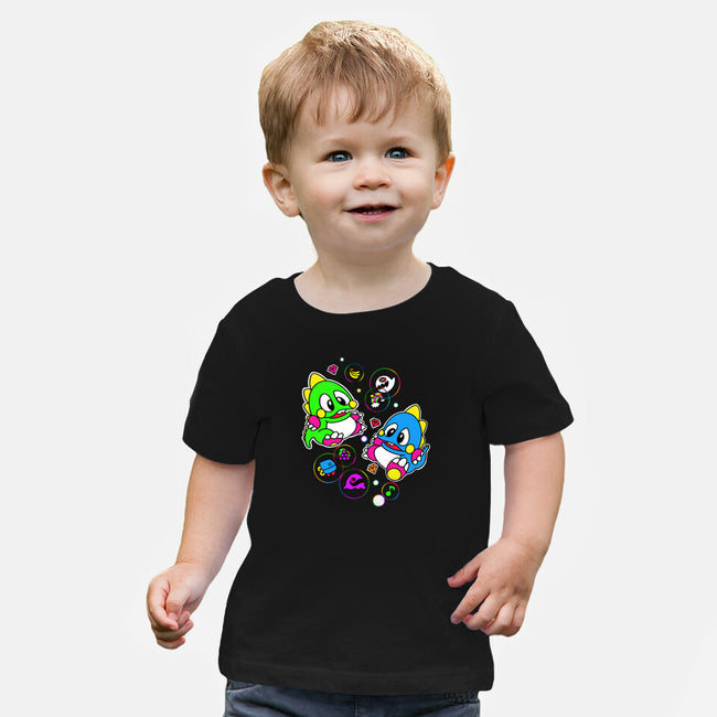 Bubble Games-baby basic tee-Millersshoryotombo