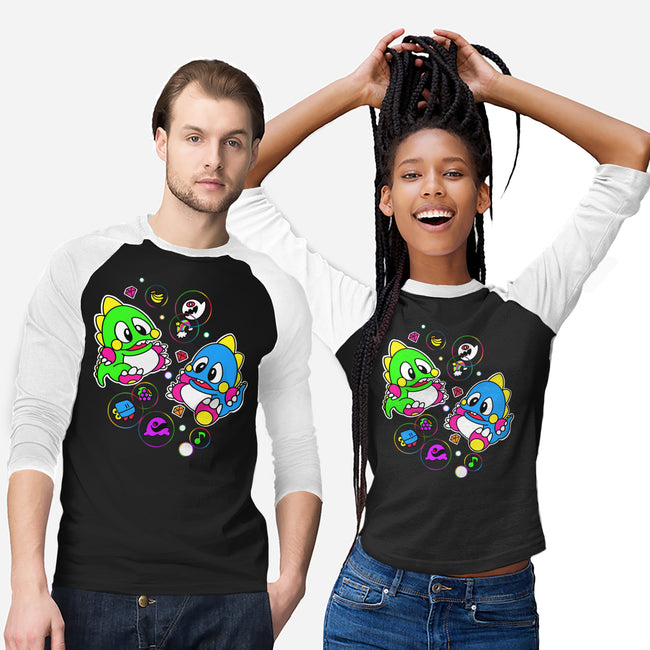 Bubble Games-unisex baseball tee-Millersshoryotombo