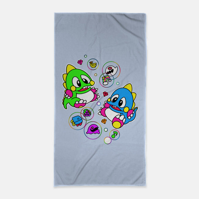 Bubble Games-none beach towel-Millersshoryotombo