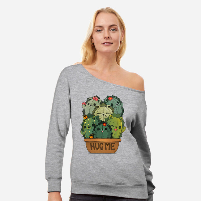 Hug Us-womens off shoulder sweatshirt-Vallina84