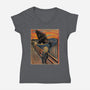 Secret History Behind The Scream-womens v-neck tee-DrMonekers