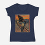 Secret History Behind The Scream-womens v-neck tee-DrMonekers