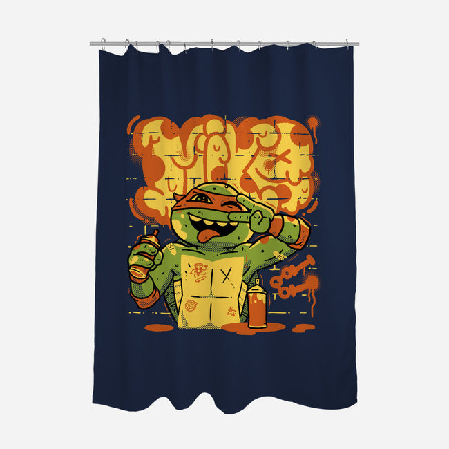 Mike Bomb-none polyester shower curtain-estudiofitas