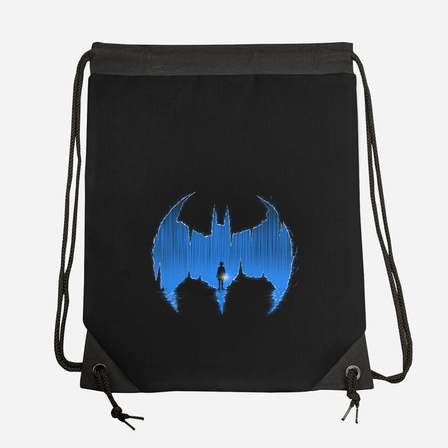 Bat Cave-none drawstring bag-Art_Of_One