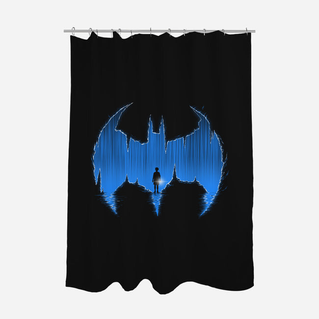 Bat Cave-none polyester shower curtain-Art_Of_One