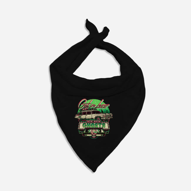 We're Bustin' Ghosts-dog bandana pet collar-momma_gorilla