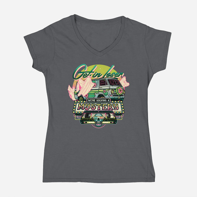 Solving A Mystery-womens v-neck tee-momma_gorilla