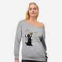 Oh The Sights You'll See-womens off shoulder sweatshirt-Nemons
