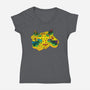 Hungry Hungry Turtles-womens v-neck tee-dalethesk8er