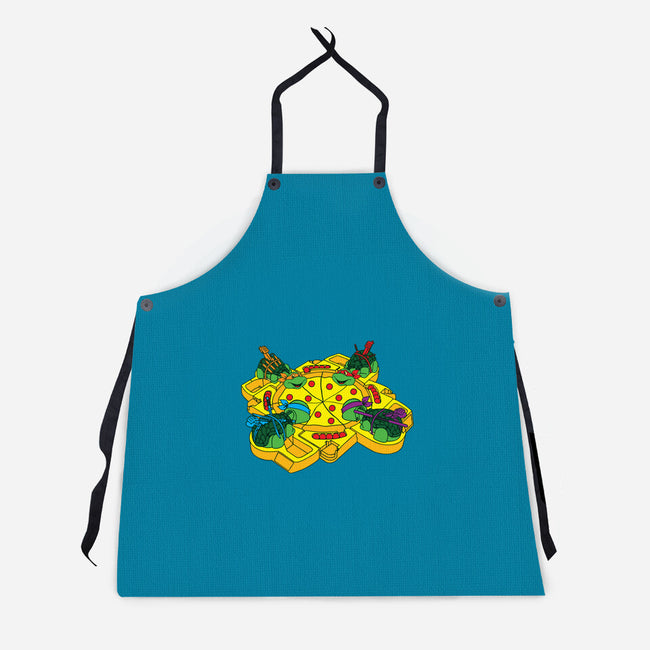 Hungry Hungry Turtles-unisex kitchen apron-dalethesk8er