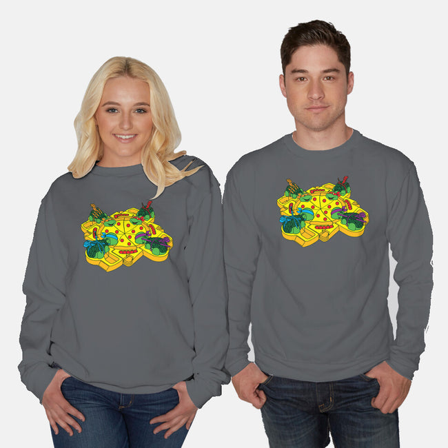 Hungry Hungry Turtles-unisex crew neck sweatshirt-dalethesk8er
