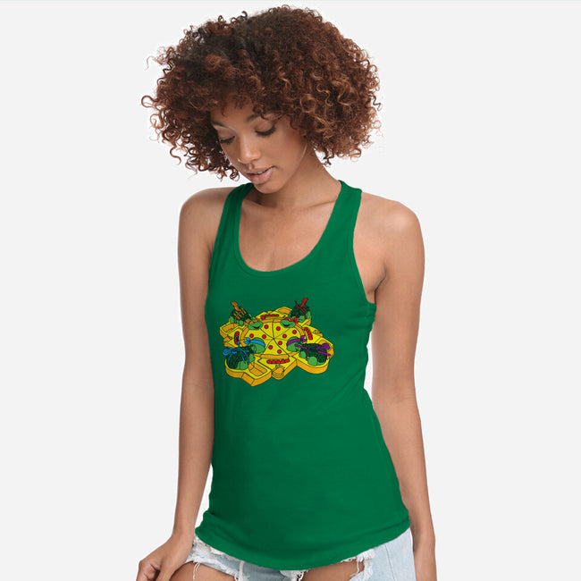 Hungry Hungry Turtles-womens racerback tank-dalethesk8er