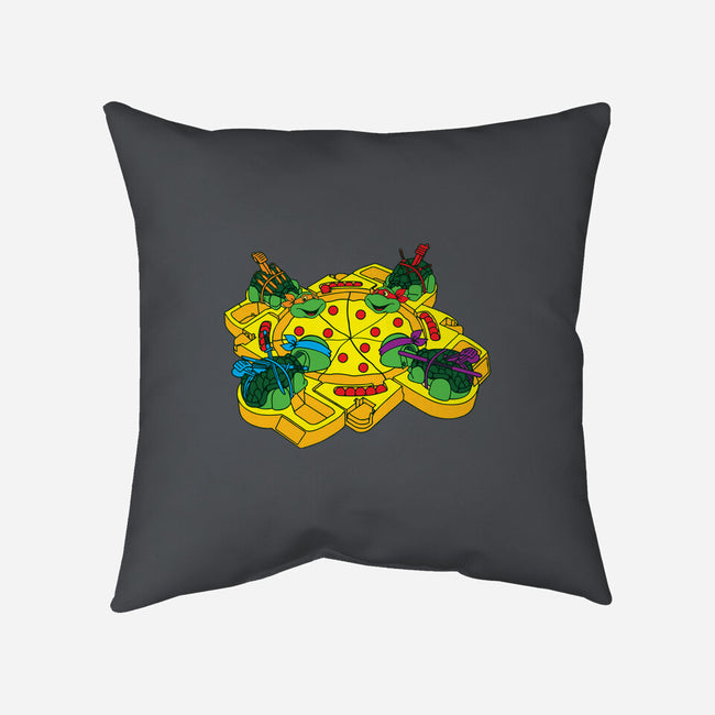 Hungry Hungry Turtles-none removable cover w insert throw pillow-dalethesk8er