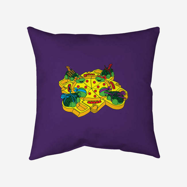 Hungry Hungry Turtles-none removable cover w insert throw pillow-dalethesk8er