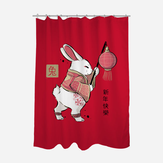 Year Of Rabbit-none polyester shower curtain-xMorfina