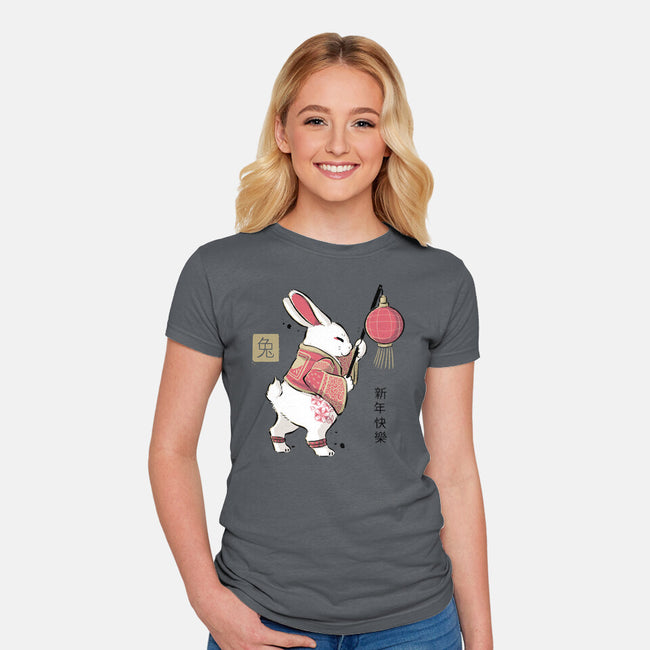 Year Of Rabbit-womens fitted tee-xMorfina