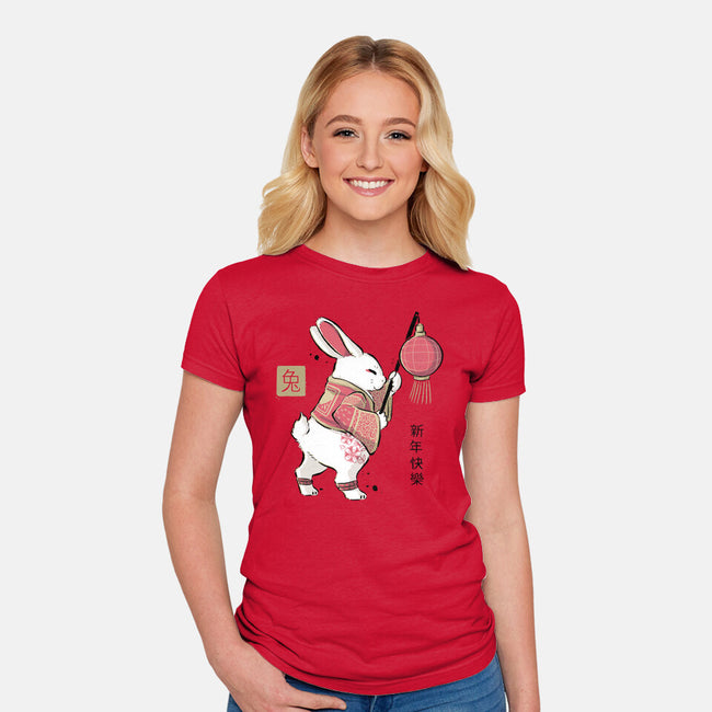 Year Of Rabbit-womens fitted tee-xMorfina