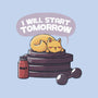 I Will Start Tomorrow-none polyester shower curtain-tobefonseca