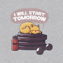 I Will Start Tomorrow-baby basic onesie-tobefonseca