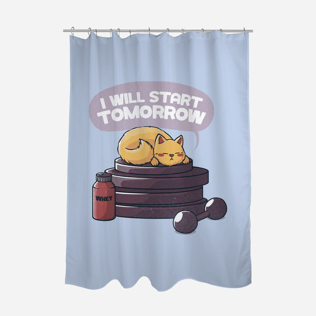 I Will Start Tomorrow-none polyester shower curtain-tobefonseca