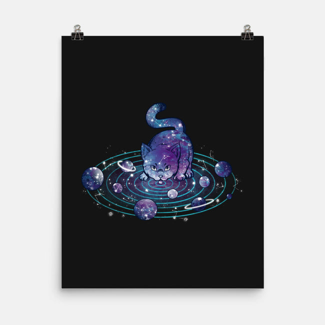 Universe Cat Solar System-none matte poster-tobefonseca
