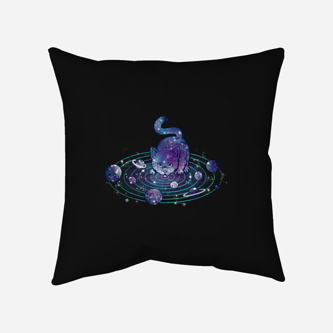 Universe Cat Solar System-none removable cover w insert throw pillow-tobefonseca