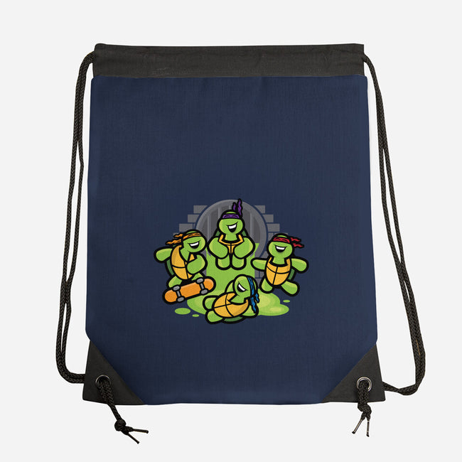 Turtle Party-none drawstring bag-jrberger