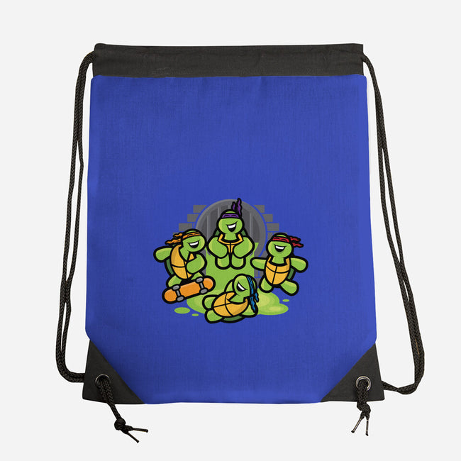 Turtle Party-none drawstring bag-jrberger