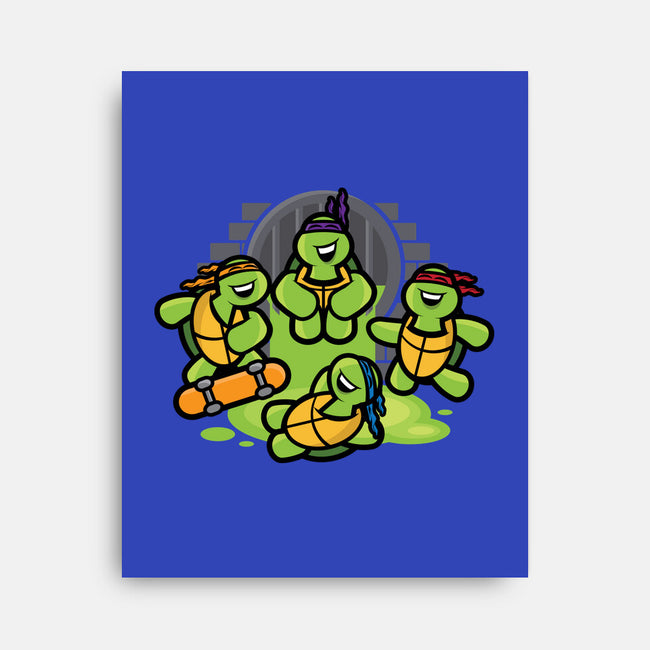 Turtle Party-none stretched canvas-jrberger