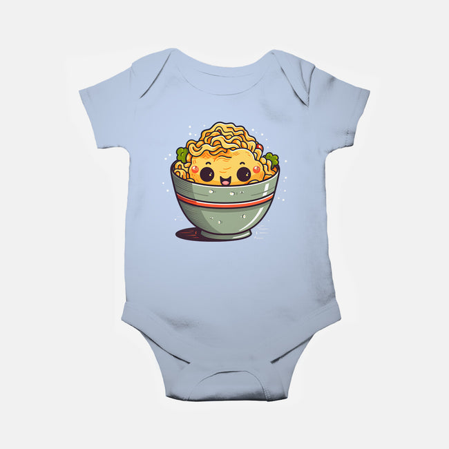 Happy Noodles-baby basic onesie-JensenArt