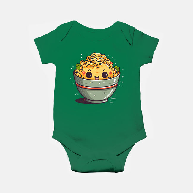 Happy Noodles-baby basic onesie-JensenArt