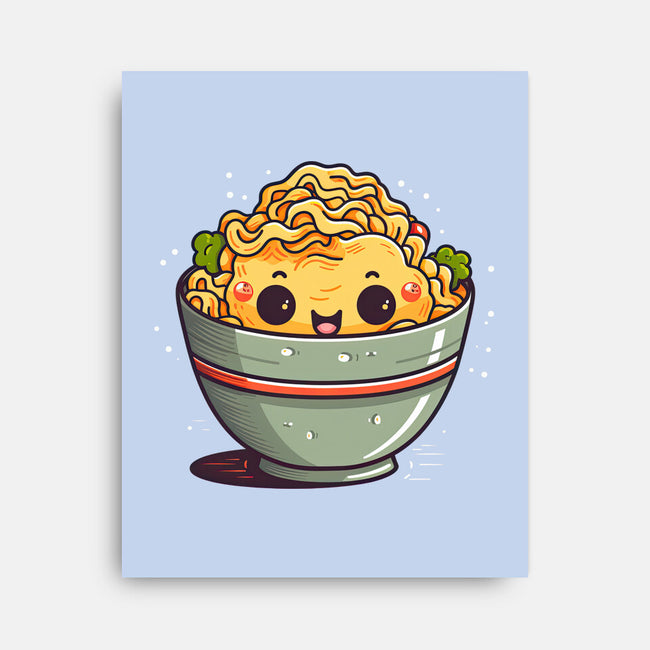 Happy Noodles-none stretched canvas-JensenArt