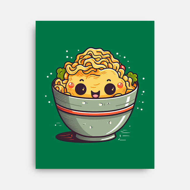 Happy Noodles-none stretched canvas-JensenArt