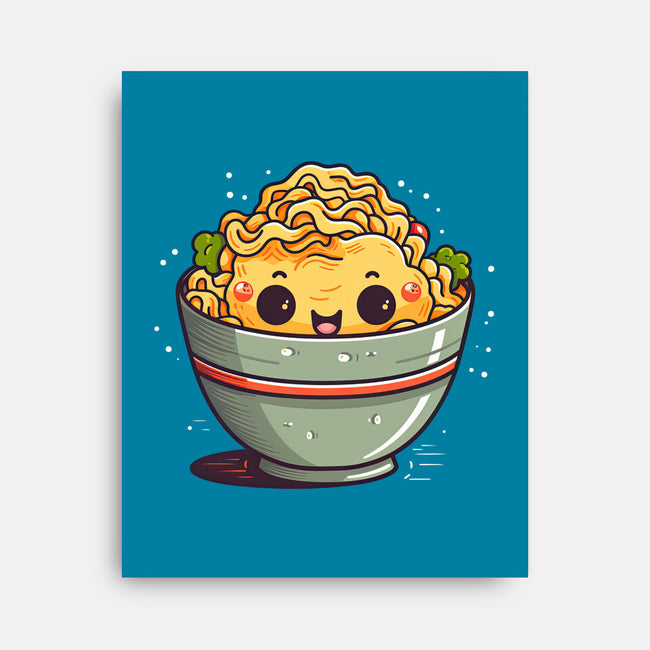 Happy Noodles-none stretched canvas-JensenArt