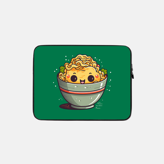 Happy Noodles-none zippered laptop sleeve-JensenArt