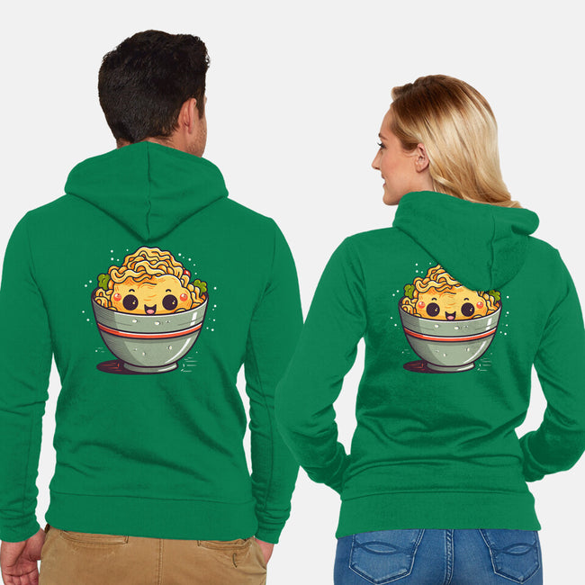 Happy Noodles-unisex zip-up sweatshirt-JensenArt