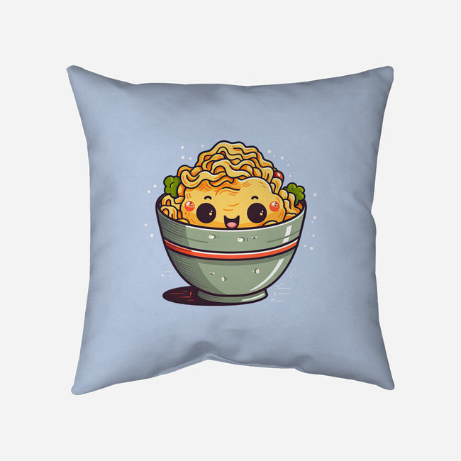 Happy Noodles-none removable cover throw pillow-JensenArt
