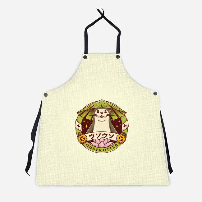 Odder Otter-unisex kitchen apron-Alundrart