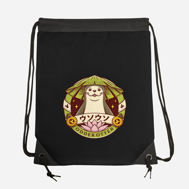 Odder Otter-none drawstring bag-Alundrart