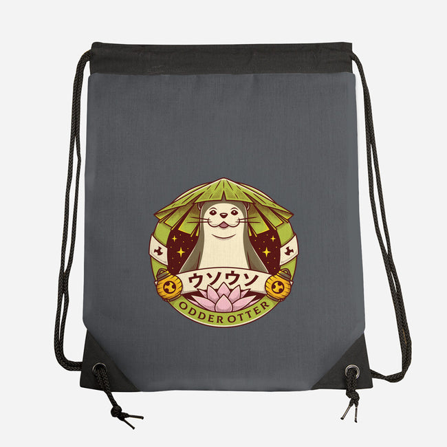 Odder Otter-none drawstring bag-Alundrart