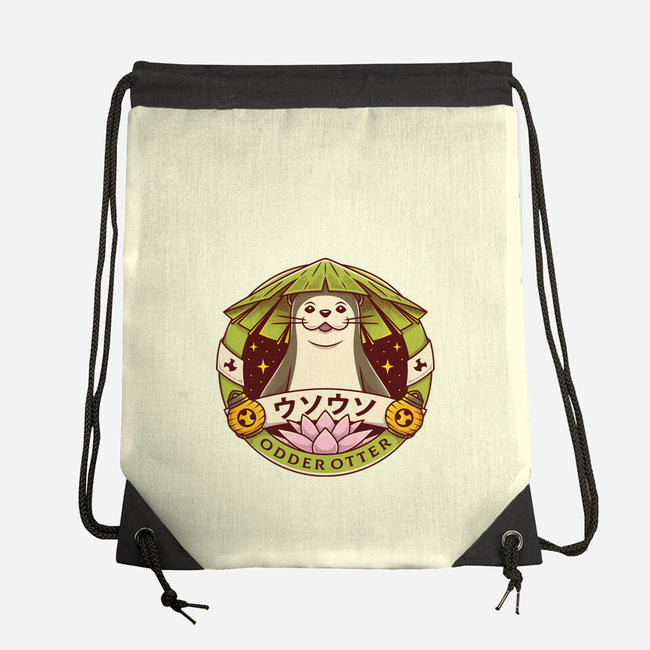 Odder Otter-none drawstring bag-Alundrart