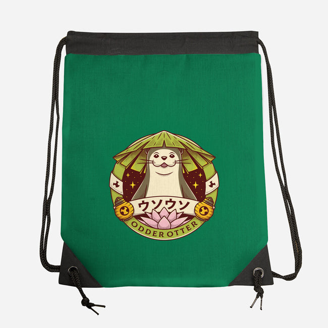 Odder Otter-none drawstring bag-Alundrart